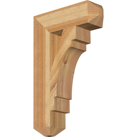 Merced Craftsman Rough Sawn Bracket, Western Red Cedar, 4W X 14D X 22H